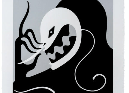 Listen You Fuckers- White Silkscreen Print by Cleon Peterson