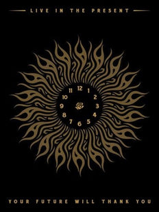 Live in the Present Silkscreen Print by Ernesto Yerena Montejano- Hecho Con Ganas