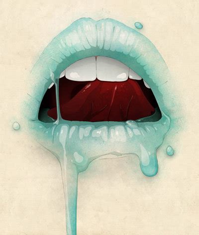 Lèvres lâches, Blueberry Giclee Print par Jason Levesque