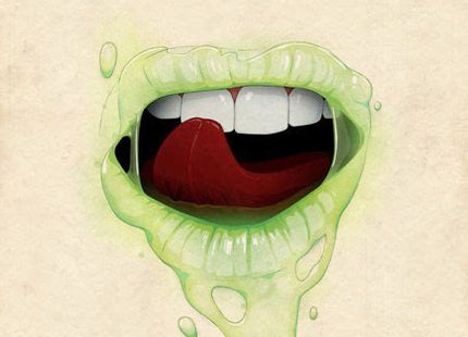 Loose Lips, Lime Giclee Print by Jason Levesque