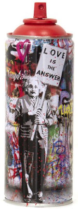 Love is the Answer Red Spray Paint Can Sculpture by Mr Brainwash- Thierry Guetta