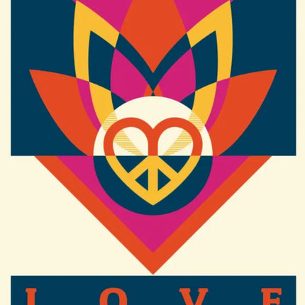 Love Lotus Silkscreen Print by Shepard Fairey- OBEY