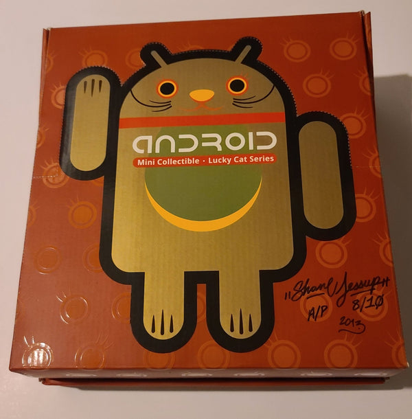 Lucky Cat Android AP Set Juguete de arte firmado por Shane Jessup