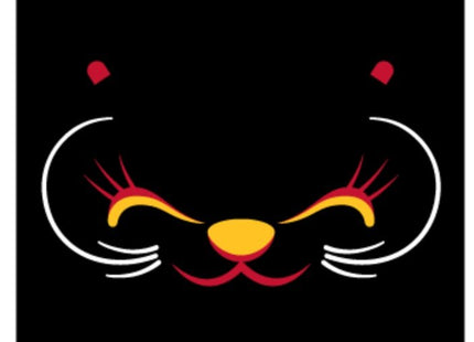 Lucky Cat Black Giclee Print by Shane Jessup