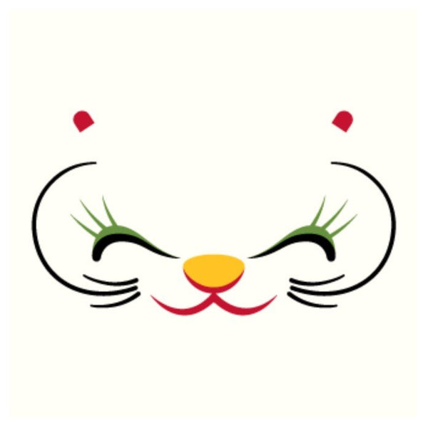 Lucky Cat White Giclee Print by Shane Jessup