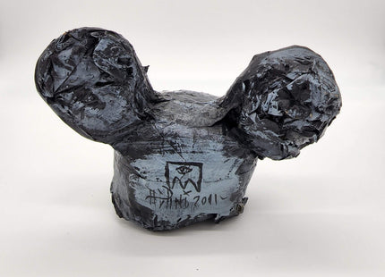 Macabre Goth Mouse Original Acrylic Mache Sculpture by Justin Aerni