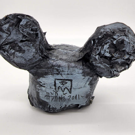 Macabre Goth Mouse Original Acrylic Mache Sculpture by Justin Aerni