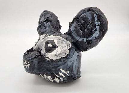Macabre Goth Mouse Original Acrylic Mache Sculpture by Justin Aerni