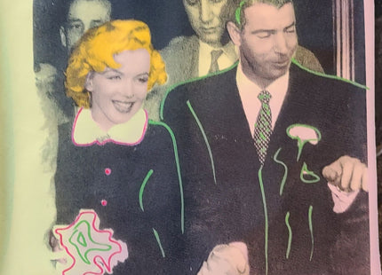 Marilyn Monroe Joe DiMaggio HPM Serigraph Print by Steve Kaufman SAK