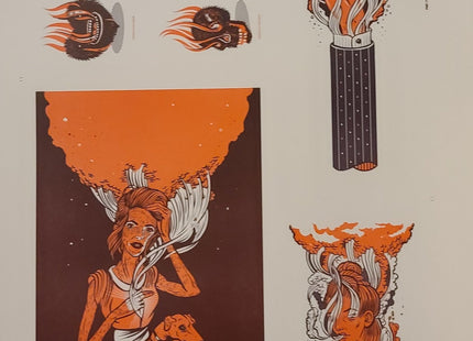 Media Press Test Sheet 2011 Letterpress Print by Dan Christofferson- Beeteeth