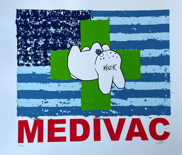 Medivac Green Silkscreen Print by Frank Kozik