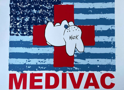 Medivac Red Silkscreen Print by Frank Kozik