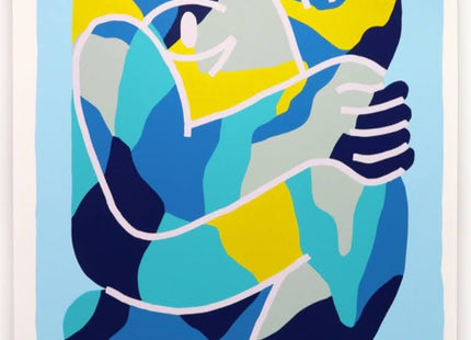 Melt Electric Blue Silkscreen Print by Efdot