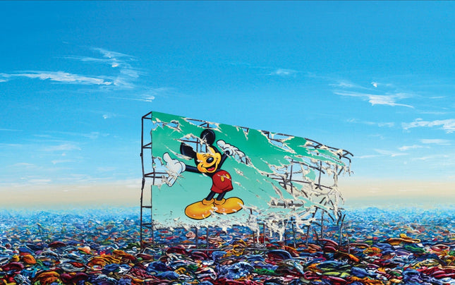Mickey Billboard Plastic Giclee Print by Jeff Gillette