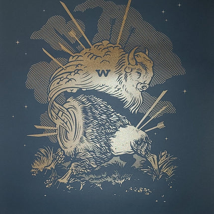 Midnight Bison Silkscreen Print by Dan Christofferson- Beeteeth