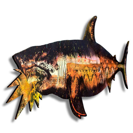 Migration Shark 4 Original Spray Paint Mixed Media Painting by Shark Toof