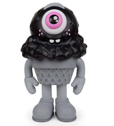 Mister Melty Black Art Toy Sculpture by Buff Monster