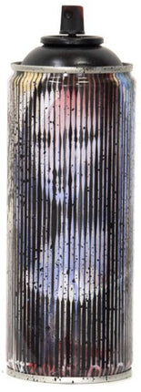 Mona Linesa Black Spray Paint Can Sculpture by Mr Brainwash- Thierry Guetta