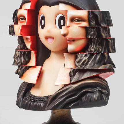 Mona Lisa Discovering Fools Paradise Art Toy Sculpture by Straveling Muzeum