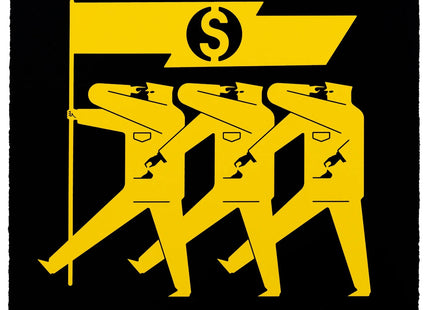 Money and Power- Black Silkscreen Print by Cleon Peterson