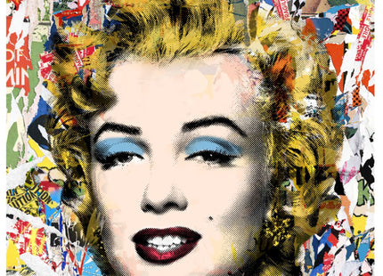 Monroe POPfolio Collage Silkscreen Print by Mr Brainwash- Thierry Guetta