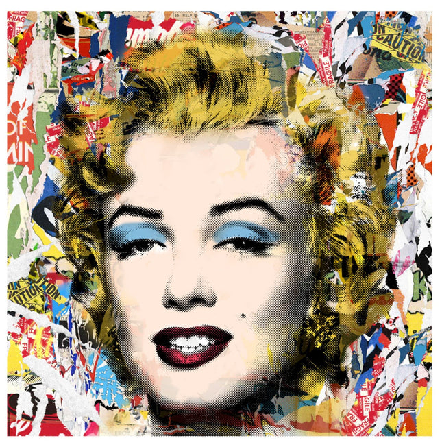 Monroe POPfolio Collage Silkscreen Print by Mr Brainwash- Thierry Guetta