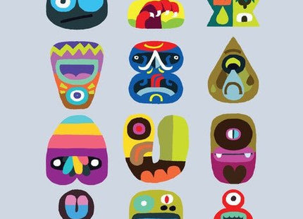 Mummer Masks- Hohokum Giclee Print by Richard Hogg