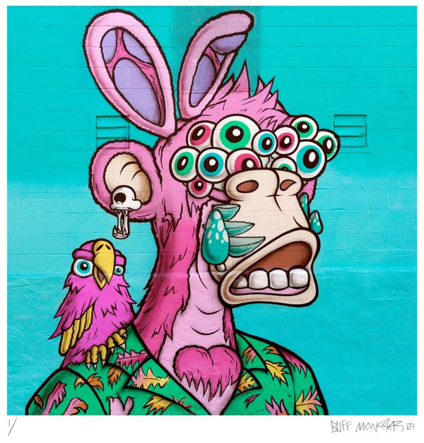 Impresión giclée mural mutante de Buff Monster