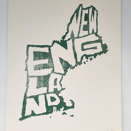 New England Silkscreen Print by Nate Duval