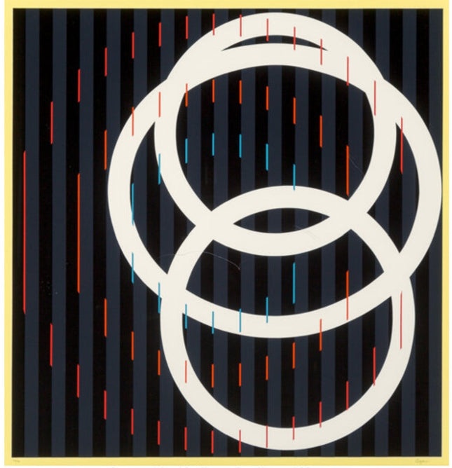 Night of the Falling Flowers Untitled Serigraph Print by Yaacov Agam