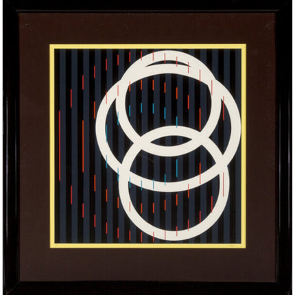 Night of the Falling Flowers Untitled Serigraph Print by Yaacov Agam