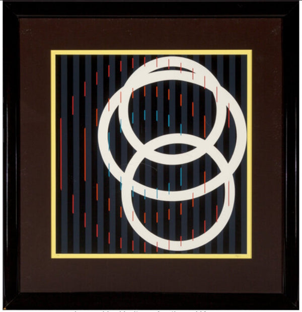 Nuit des fleurs qui tombent Sérigraphie sans titre par Yaacov Agam