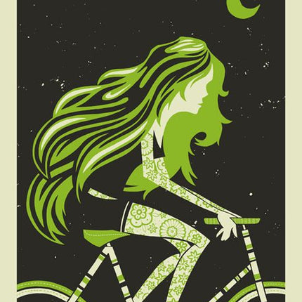 Night Ride Green Silkscreen Print by John Vogl
