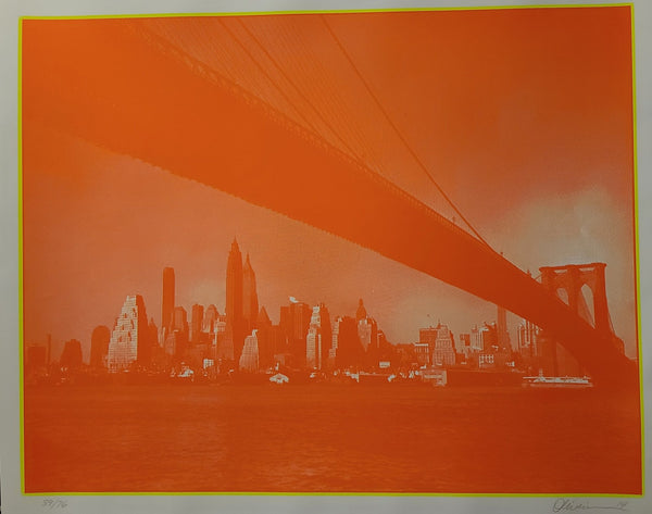 No Sleep Till Brooklyn #39 Sérigraphie orange vif par Tim Oliveira