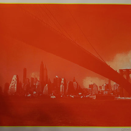 No Sleep Till Brooklyn #40- Orange - Sprayed Paint Art Collection