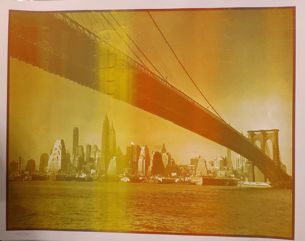 No Sleep Till Brooklyn #64 Yellow Green Silkscreen Print by Tim Oliveira