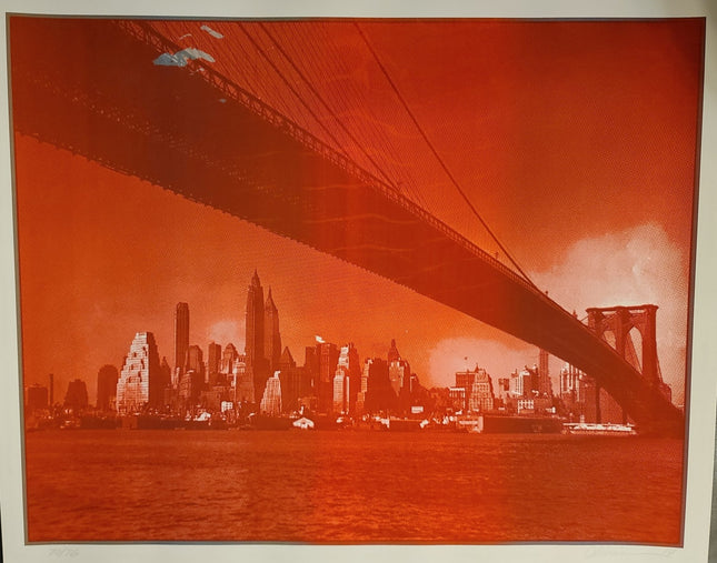 No Sleep Till Brooklyn #70- Orange Red - Sprayed Paint Art Collection