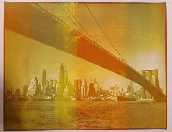 No Sleep Till Brooklyn #72 Yellow Green Silkscreen Print by Tim Oliveira