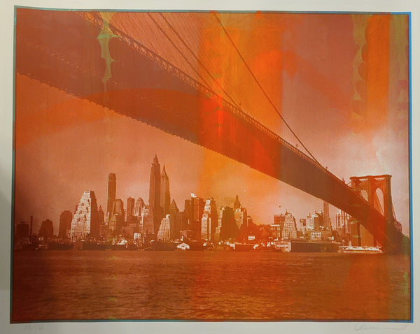 No Sleep Till Brooklyn #73 Serigrafía naranja roja de Tim Oliveira