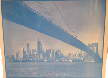 No Sleep Till Brooklyn Test Blue Silkscreen Print by Tim Oliveira