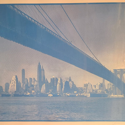 No Sleep Till Brooklyn Test Blue Silkscreen Print by Tim Oliveira