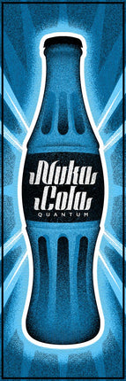 Nuka Cola Quantum GID Blue AP Silkscreen Print by Ron Guyatt