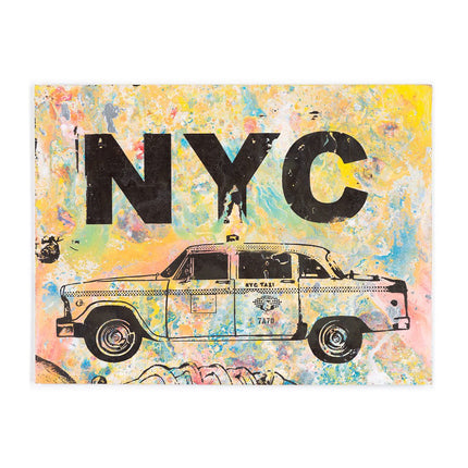 NYC Taxi HPM Acrylic Silkscreen Print by Bobby Hill