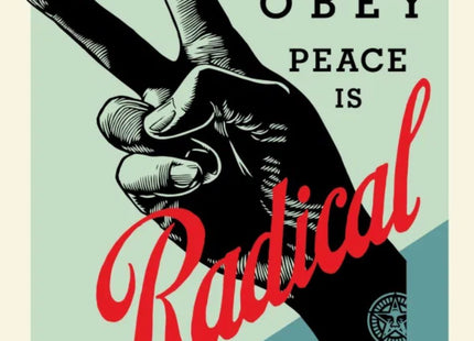 Obey Radical Peace- Blue Silkscreen Print by Shepard Fairey- OBEY