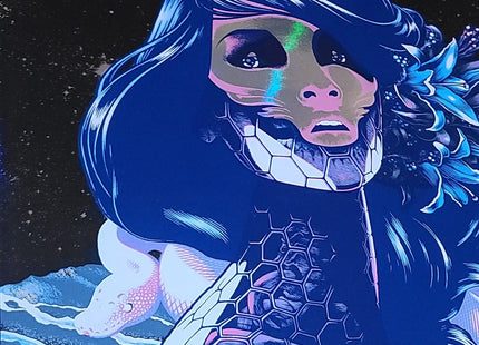 Obsidian 4 Dysnomia Foil HPM Silkscreen Print by Justin Anville