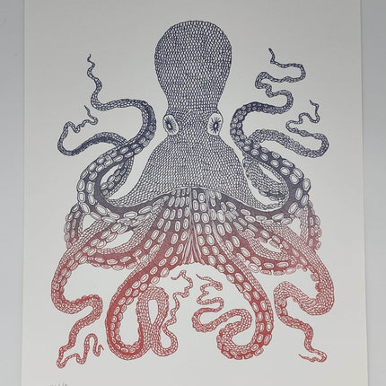 Octopus Silkscreen Print by Nate Duval