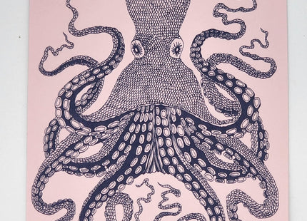 Octopus Pink Silkscreen Print by Nate Duval