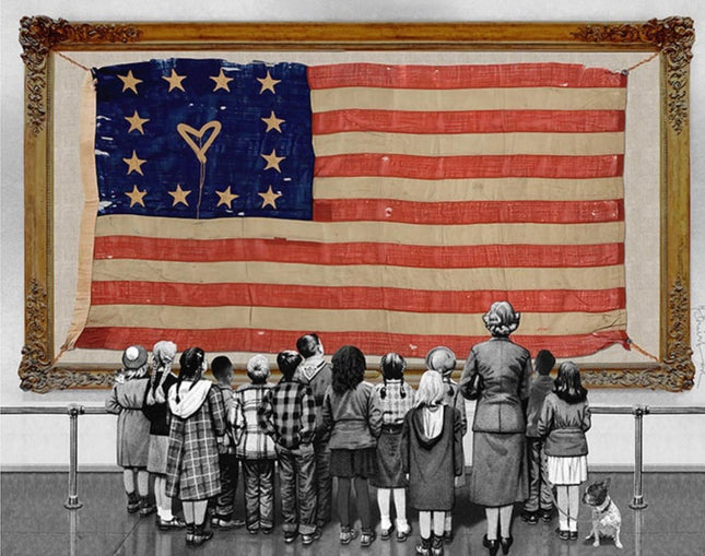 Old Glory Archival Paper Silkscreen Print by Mr Brainwash- Thierry Guetta