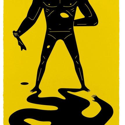 On the Sunny Side of the Street- Yellow Silkscreen Print by Cleon Peterson