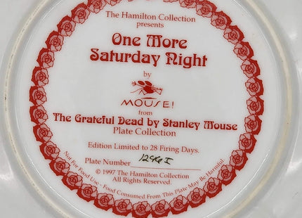One More Saturday Night Plate Art Object by Hamilton Collection x Stanley Mouse